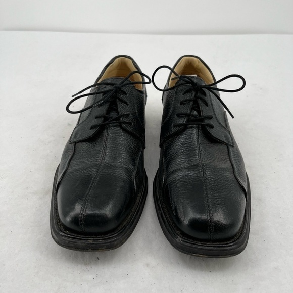 BELVEDERE Mens Baybridge lace up black leather Oxford Dress Shoes Split toe 8.5 - Picture 1 of 5